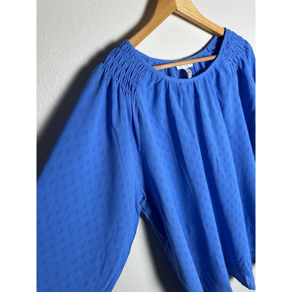 Jessica Simpson Women's Textured Pull Over Blouse Blue Size XL NWT - Picture 5 of 7
